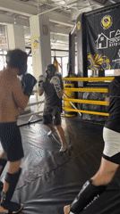 Boxing training session observed at Perm facility early morning