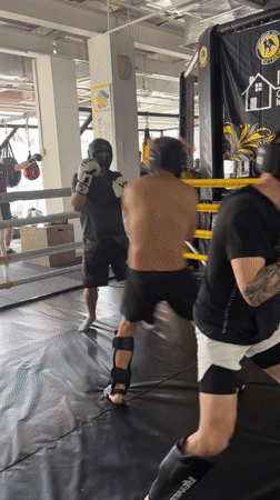 Boxing training session observed at Perm facility early morning