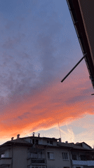 Dramatic sunset captured over urban area May 25