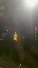 Nighttime carnival lights captured on video in Stuttgart