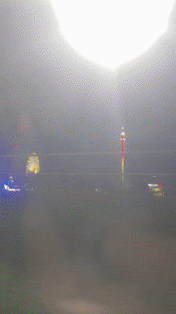 Nighttime carnival lights captured on video in Stuttgart