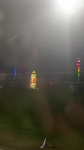 Nighttime carnival lights captured on video in Stuttgart