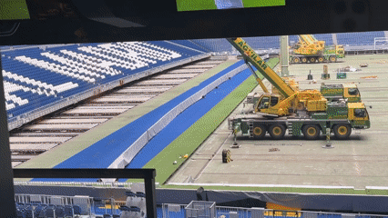 Construction ongoing at Santiago Bernabéu stadium in Madrid
