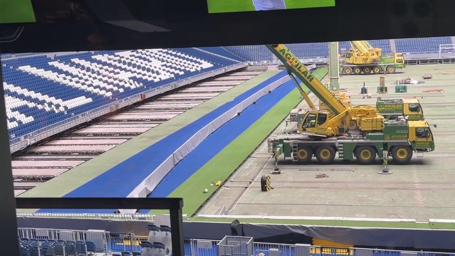 Construction ongoing at Santiago Bernabéu stadium in Madrid