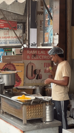 Morning street life documented across Delhi commercial districts