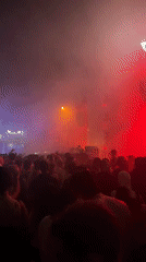 Early morning rave draws crowds in Sant Adrià de Besòs