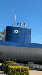 Submarines on display in Tivat, Montenegro outdoor exhibition