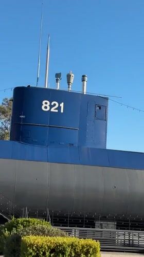 Submarines on display in Tivat, Montenegro outdoor exhibition