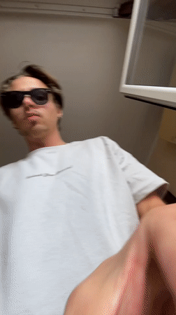 Man records balcony selfie videos in coastal Montenegro town