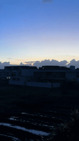 Dawn landscape with rice paddies captured in Mengwi