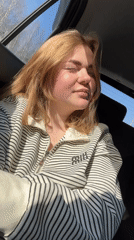 Woman observed in moving car in Perm, Russia