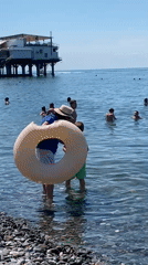 Summer morning on Sochi's Black Sea waterfront