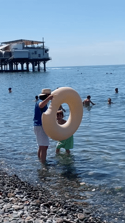 Summer morning on Sochi's Black Sea waterfront