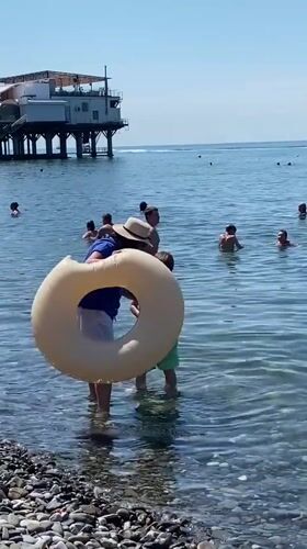 Summer morning on Sochi's Black Sea waterfront