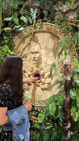 Exploring an ornate, jungle-styled venue in Ubud