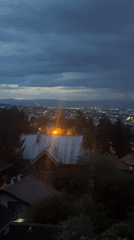 Dusk observation of Sofia skyline captured amid overcast evening
