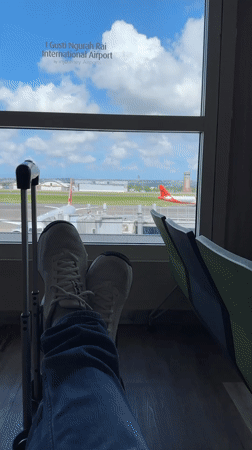 Early morning scenes captured at Bali airport and Ungasan statue