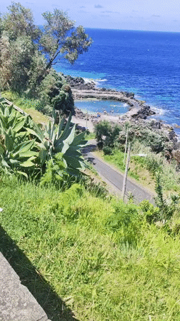 Coastal views and natural pools around Ponta Delgada, Azores