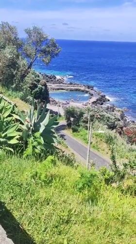Coastal views and natural pools around Ponta Delgada, Azores