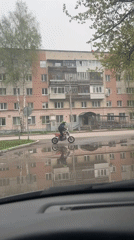 Driver documents ordinary street scenes in Perm, Russia