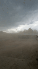 Dust storm batters Noviy, Russia with severe winds