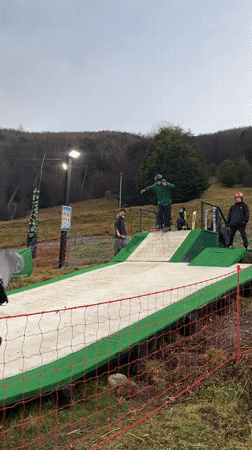 Skier demonstrates tricks on artificial surface in Ushuaia