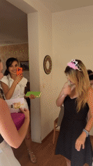 Birthday celebration among young women in Budva, Montenegro