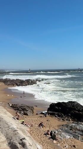 Sunny afternoon scenes captured across Porto's beaches and streets