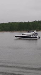 Yacht spotted on calm waters near Gorodishche, Russia