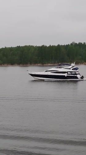 Yacht spotted on calm waters near Gorodishche, Russia