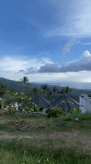 Scenic hillside views captured in Nathon, Thailand coastal community