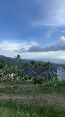 Scenic hillside views captured in Nathon, Thailand coastal community