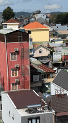 Daytime cityscape view documented in Da Lat, Vietnam