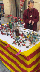 Sant Jordi's Day celebrations observed in Barcelona street markets