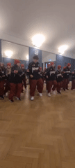 Dance rehearsals and nail polish selection documented in Riga studio