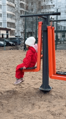Family playground outing documented in Chaikovsky, Russia
