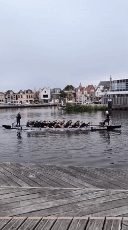 Summer recreation scenes unfold along Alkmaar waterfront