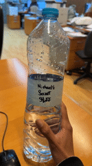 Barcelona produce warehouse visit features mystery 'Michael's Secret Stuff' bottle