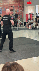 Martial arts and fitness demonstrations held at Russian shopping mall