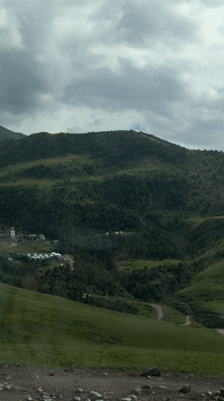 Panoramic mountain views captured in Kashka Suu, Kyrgyzstan