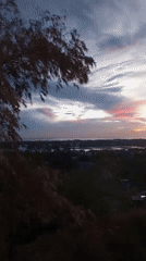 Sunset cityscape captured from high vantage point in Lhokseumawe