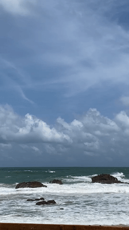 Beach and resort scenes along the Wewala coastline, Sri Lanka