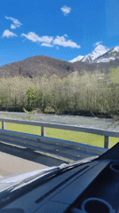 Scenic mountain and river views documented near Estosadok, Russia