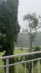 Heavy rain observed from balcony in Kibaha, Tanzania
