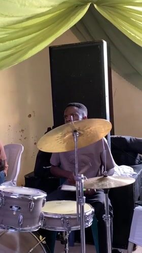 Traditional wedding celebration with live music in Vom, Nigeria