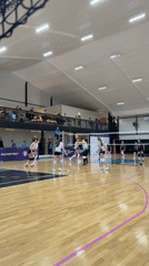 Volleyball match underway at Moscow gymnasium
