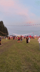 Outdoor festival in Polevaya with van stunts and live stage
