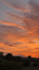 Dramatic sunset documented across Dreiliņi, Latvia residential area