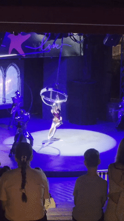 Resort night in Kemer: circus show, seafood, and coastal views