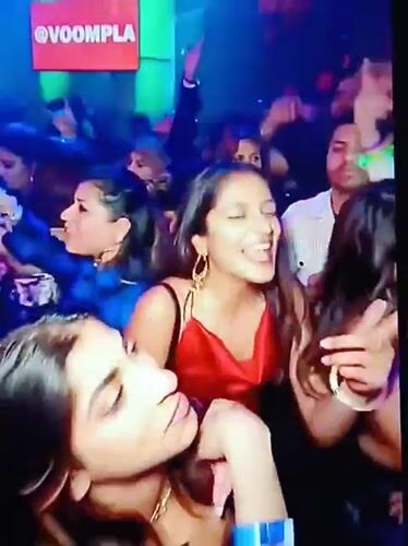 Fire dancers perform at Badem nightclub as crowds gather